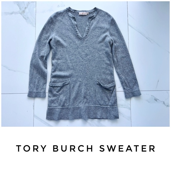 Tory Burch sweater size Extra Small grey cashmere - Picture 1 of 9